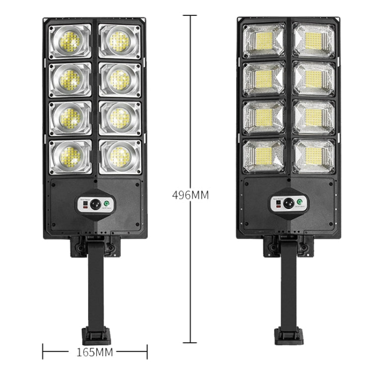 E-SMARTER LED Strong Light Dual Row Road Light Solar Garden Sensor Light, Style: W789A-4