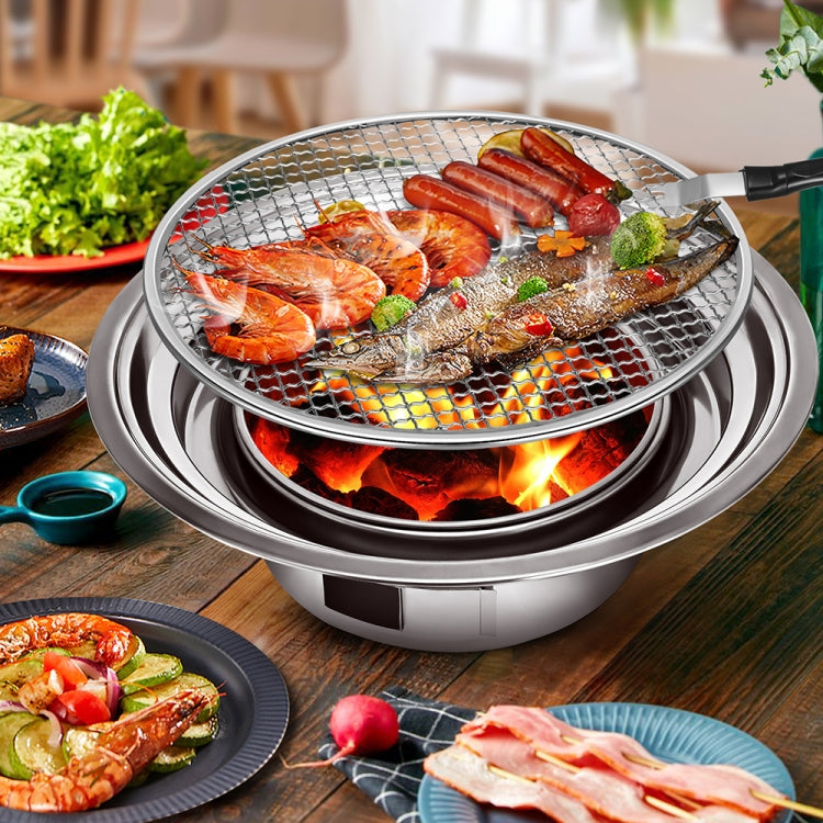 Home Multifunctional Adjustable Fire Barbecue Grill, Size: S (Pan+Net)