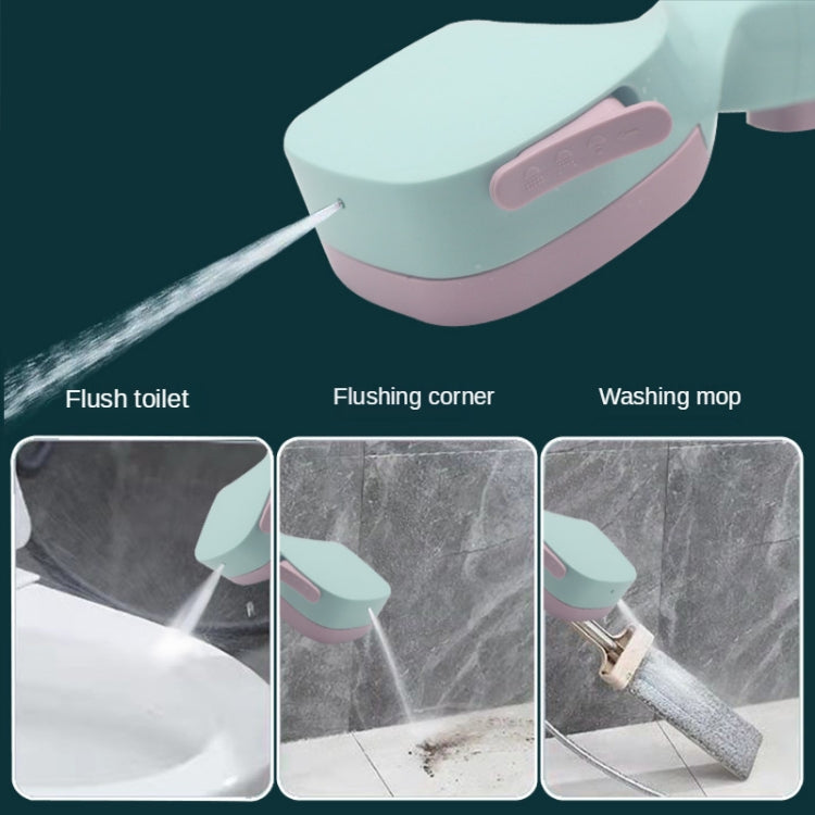 Pressurized Shower Head Four-speed Handheld Shower Set,Style: Electroplating White