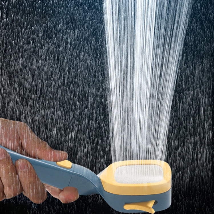 Pressurized Shower Head Four-speed Handheld Shower Set,Style: Electroplating White
