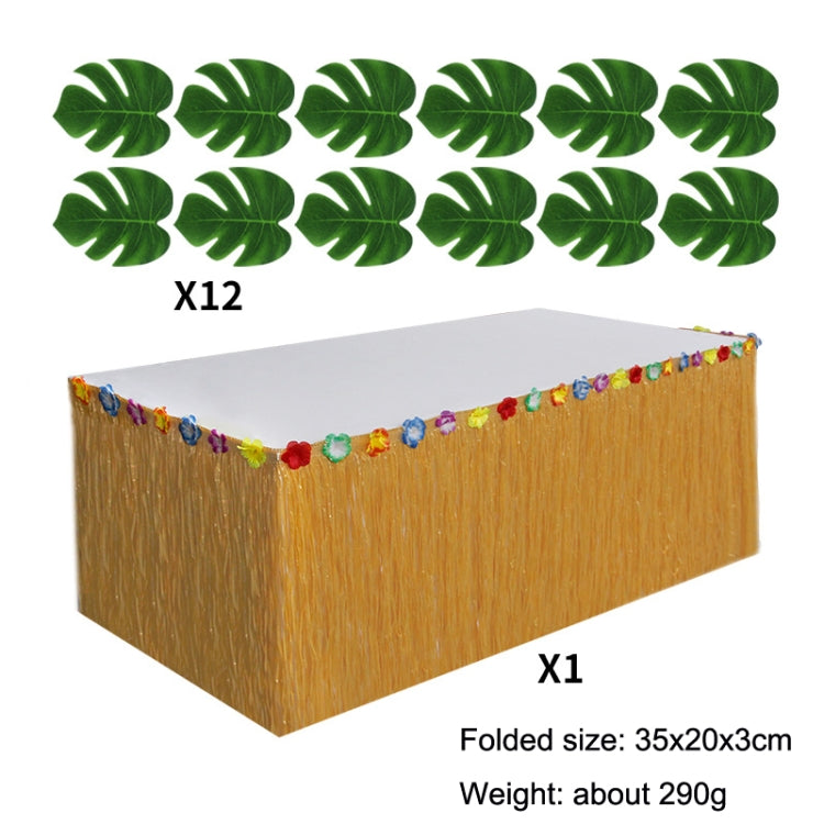 Hawaiian Tassel Table Skirt Simulation Turtle Leaf Festival Party Scene Table Arrangement Props