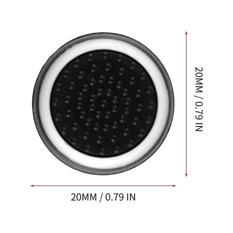 10 PCS Gamepad Silicone Luminous Button Cap Rocker Cap For PS5/PS4/PS3/ONE/360/PRO/series X/S(Transparent Black Circle)