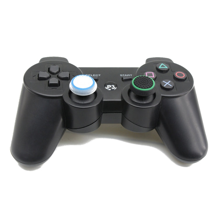 10 PCS Gamepad Silicone Luminous Button Cap Rocker Cap For PS5/PS4/PS3/ONE/360/PRO/series X/S(Transparent Black Circle)