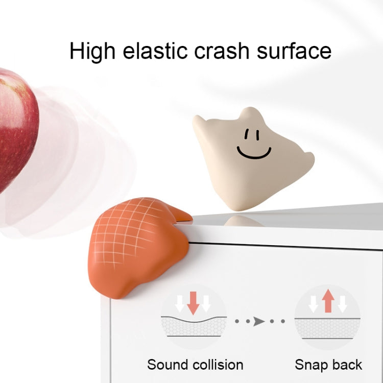 Baby Table Corner Anti-collision Silicone Protective Cover(White)