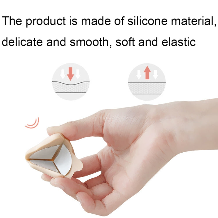 Baby Table Corner Anti-collision Silicone Protective Cover(White)