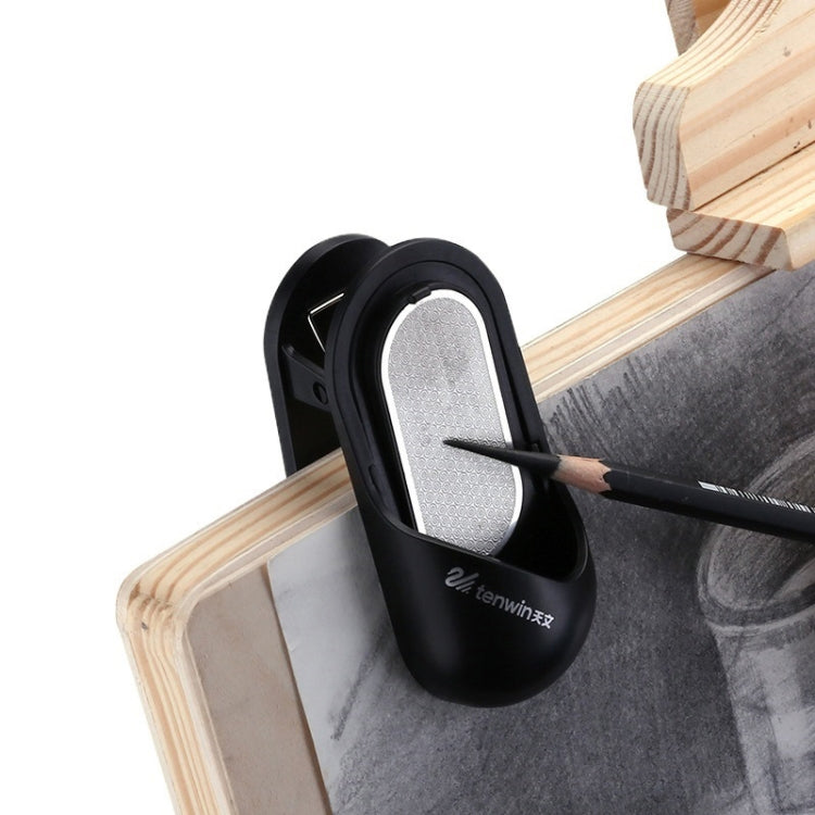 Tenwin MS5860 Spring Clip Type Pencil Grinder Can Hold Sketching Paper(Black)