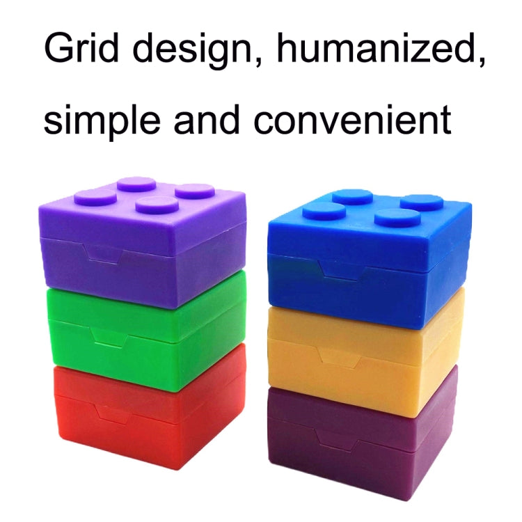 SD-J-406 28 Grids Portable Colorful Compartment Detachable Plastic Building Block Pill Box(As Show)