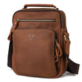 HUMERPAUL MH573 Men Shoulder Bag Leather Messengers Bag(Khaki)