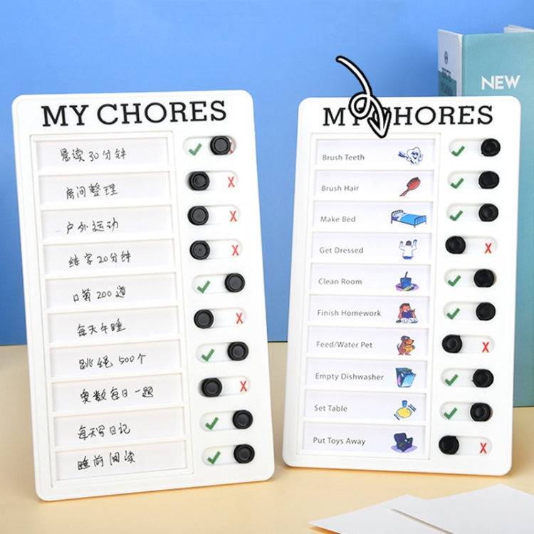 Wall Hanging Checklist Memo Boards Adjustable Checklist Board,Style: My Chores