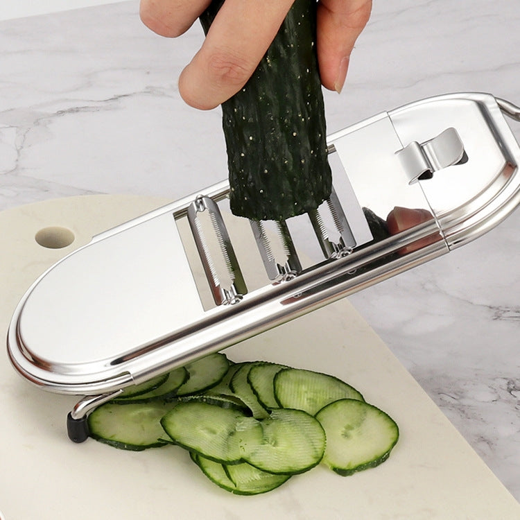 Stainless Steel Vegetable Cutter Grater, Specification: 4 Blades Colorful Box