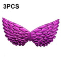 3 PCS Children Prom Dress Up Wings Elf Colorful Wings Party Costume Props(Deep Purple)