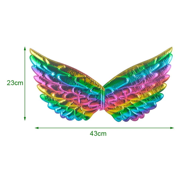3 PCS Children Prom Dress Up Wings Elf Colorful Wings Party Costume Props(Red)