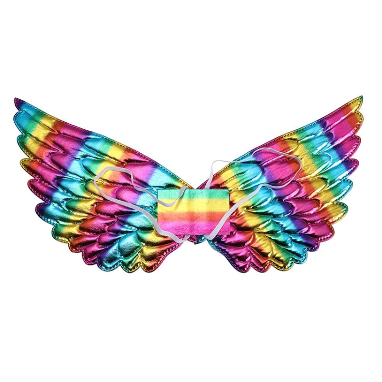 3 PCS Children Prom Dress Up Wings Elf Colorful Wings Party Costume Props(Gold)
