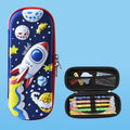 Uime EVA 3D Multi-compartment Pencil Case Stationery Box Children School Supplies(Rocket)