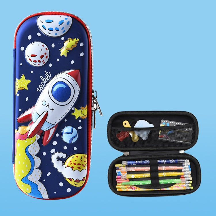Uime EVA 3D Multi-compartment Pencil Case Stationery Box Children School Supplies(Rocket)