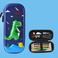 Uime EVA 3D Multi-compartment Pencil Case Stationery Box Children School Supplies(Green Dinosaur)