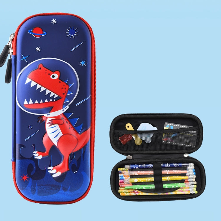 Uime EVA 3D Multi-compartment Pencil Case Stationery Box Children School Supplies(Red Dinosaur)