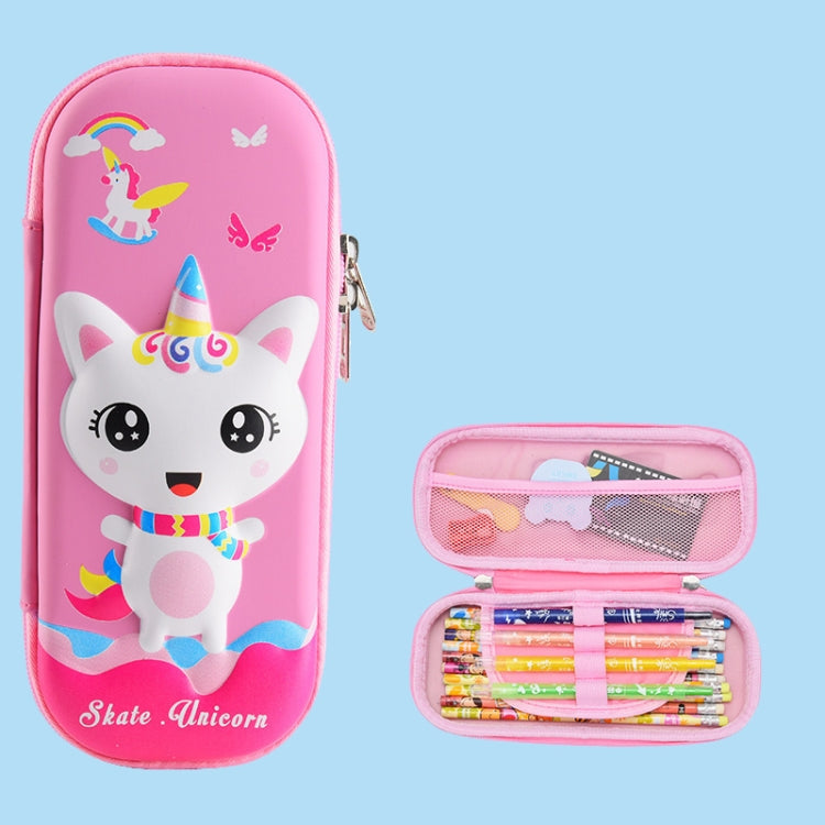 Uime EVA 3D Multi-compartment Pencil Case Stationery Box Children School Supplies(Kitten)