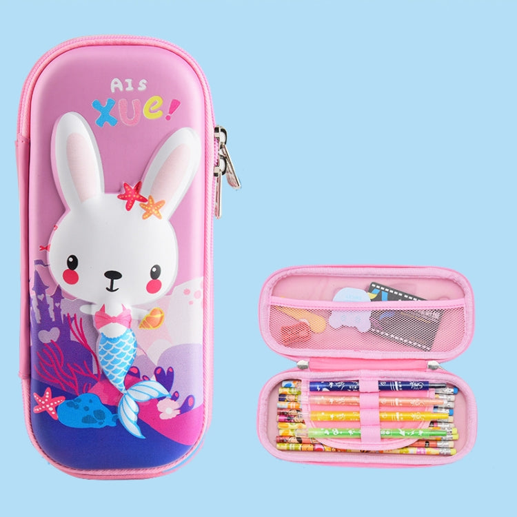 Uime EVA 3D Multi-compartment Pencil Case Stationery Box Children School Supplies(Mermaid)