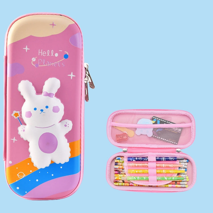 Uime EVA 3D Multi-compartment Pencil Case Stationery Box Children School Supplies(Mini Rabbit)