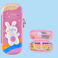Uime EVA 3D Multi-compartment Pencil Case Stationery Box Children School Supplies(Mini Rabbit)