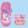 Uime EVA 3D Multi-compartment Pencil Case Stationery Box Children School Supplies(Moon Pony)