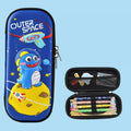 Uime EVA 3D Multi-compartment Pencil Case Stationery Box Children School Supplies(Happy Planet Dragon)