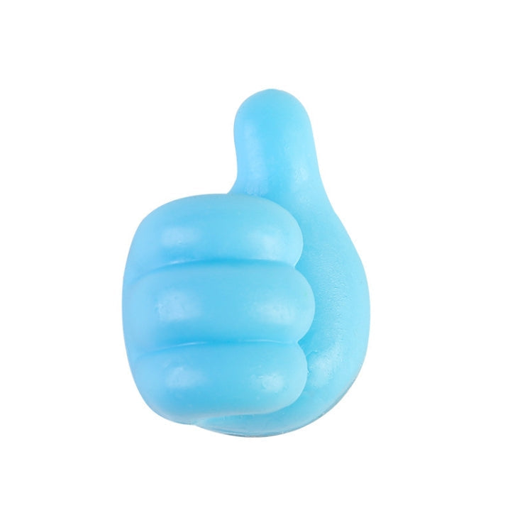 10 PCS Non-punching And Non-marking Adhesive Thumb Hook Cable Organizer(Blue)