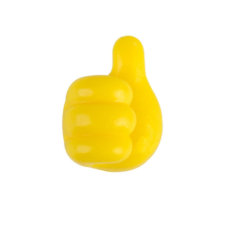10 PCS Non-punching And Non-marking Adhesive Thumb Hook Cable Organizer(Yellow)