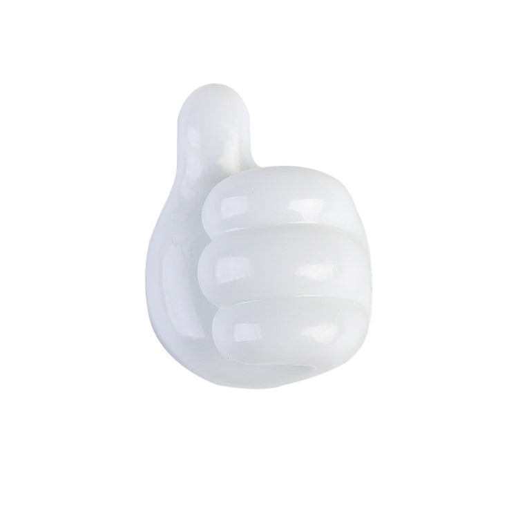 10 PCS Non-punching And Non-marking Adhesive Thumb Hook Cable Organizer(White)