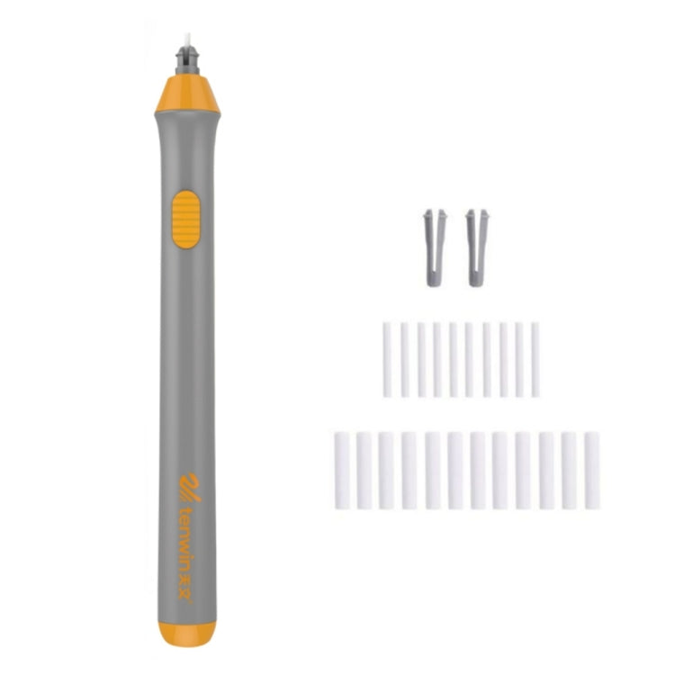 Tenwin 8302 Adjustable Electric Eraser With Rubber Refills For Sketch Drawing Erasing(Grey)