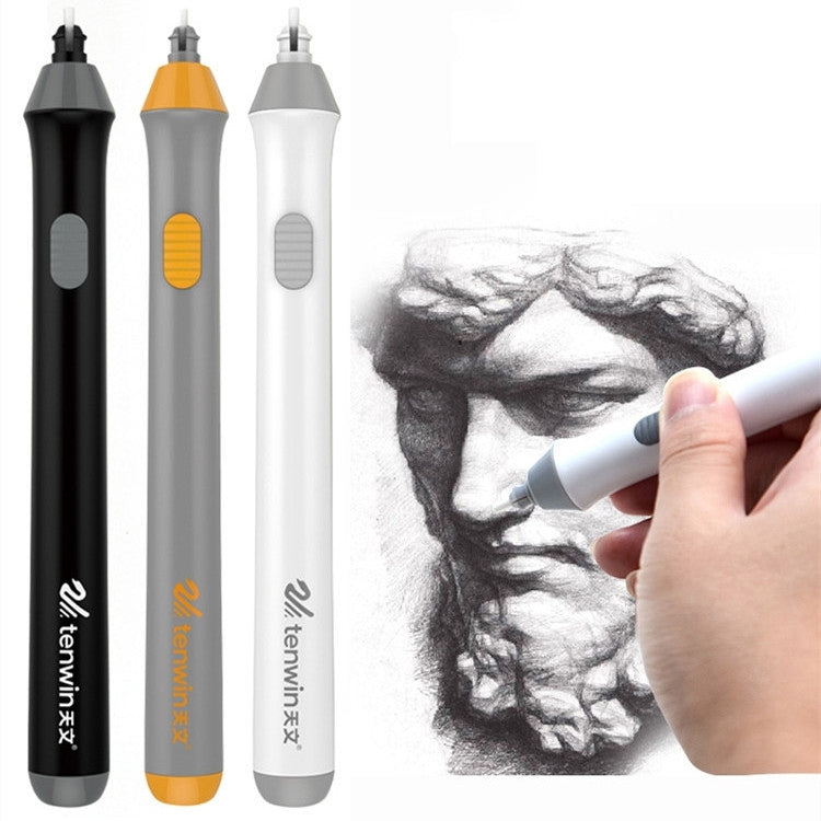 Tenwin 8302 Adjustable Electric Eraser With Rubber Refills For Sketch Drawing Erasing(Grey)