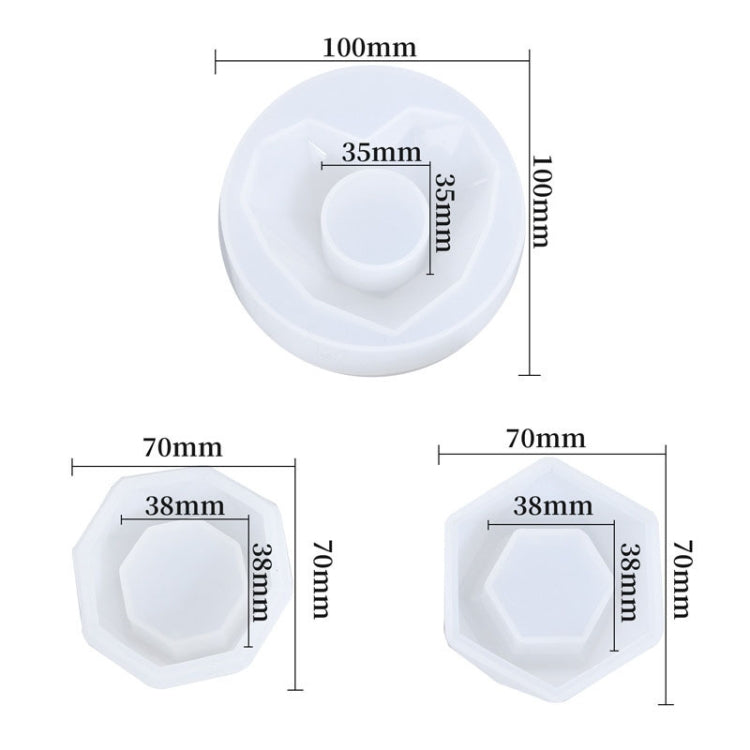 DIY Crystal Drop Glue Silicone Mold For Making Fragrant Candle Pot(249-2)