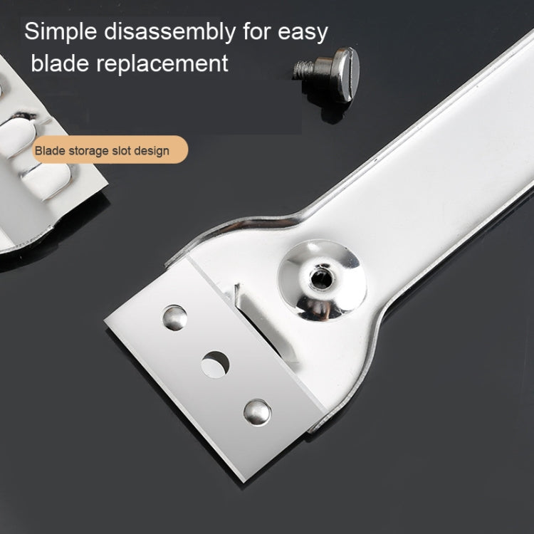 2 Sets Multifunctional Cleaning Spatula Kitchen Tile Decontamination Scraper With 5 Blade Films
