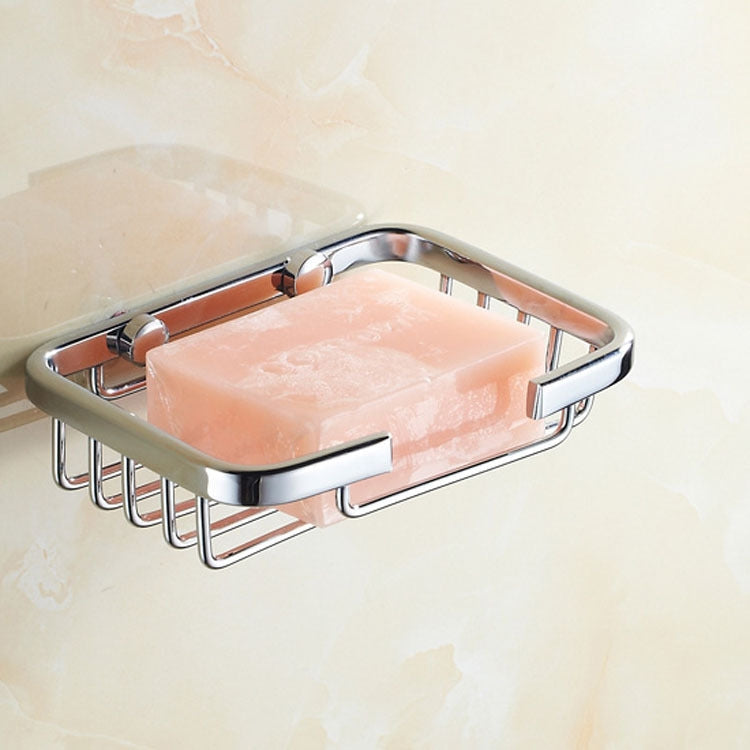 Stainless Steel Wall-Mounted Bathroom Soap Storage Rack(Square)