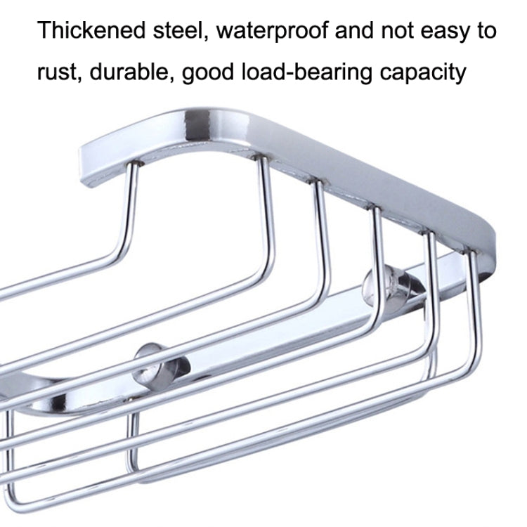 Stainless Steel Wall-Mounted Bathroom Soap Storage Rack(Square)