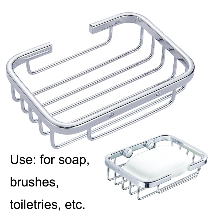 Stainless Steel Wall-Mounted Bathroom Soap Storage Rack(Square)