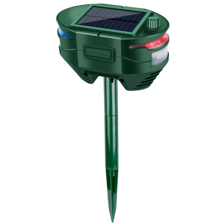 RC-544 Outdoor Solar Ultrasonic Infrared Sensor Animal Repeller(Dark Green)