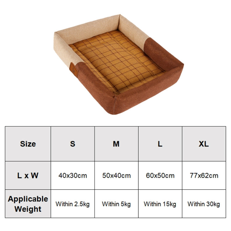 YD-XD03 Summer Pet Breathable Cooler Mat Pet Bed, Size: 40x30cm(Khaki Lake Blue)
