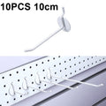 10 PCS Jewelry Accessories Display Orifice Plate Spray Hook, Length: 10cm(White)