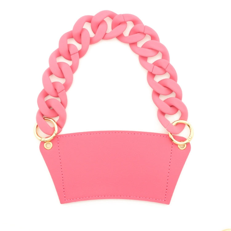 Phone Case Plastic Bracelet DIY Bag Carry Strap Cup Sleeve(Rose Red)