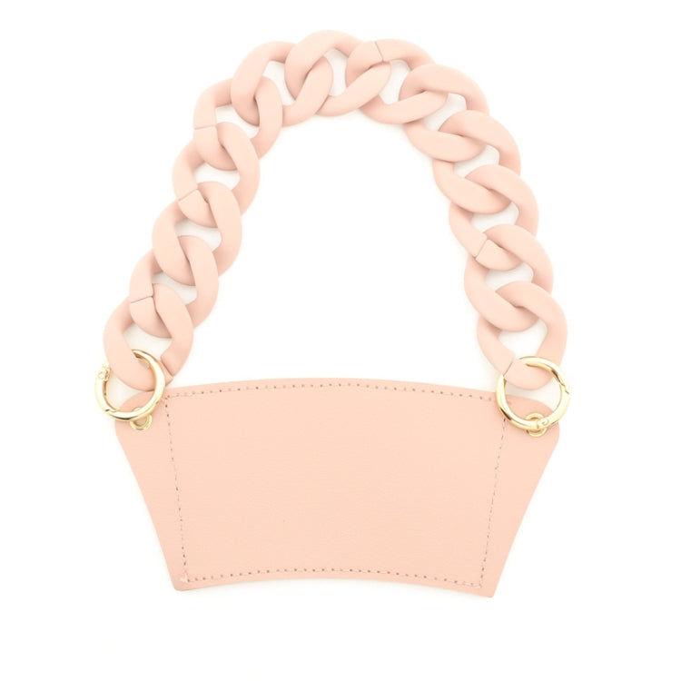 Phone Case Plastic Bracelet DIY Bag Carry Strap Cup Sleeve(Flesh Pink)