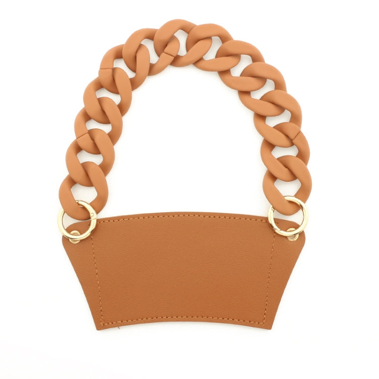 Phone Case Plastic Bracelet DIY Bag Carry Strap Cup Sleeve(Brown)