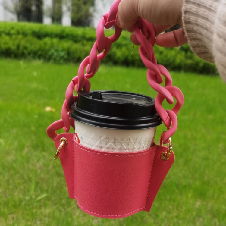 Phone Case Plastic Bracelet DIY Bag Carry Strap Cup Sleeve(Rose Red)