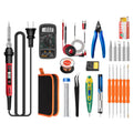 ANENG SL102 24pcs/set Digital Thermostat Household Constant Temperature Soldering Iron Set 60W Internal Heat Welding Tool Kit(US Plug)