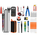 ANENG SL103 25pcs/set Intelligent Digital Display Temperature Adjustment Household Constant Temperature Soldering Iron Set 60W Internal Heat Welding Tool Kit(EU Plug)