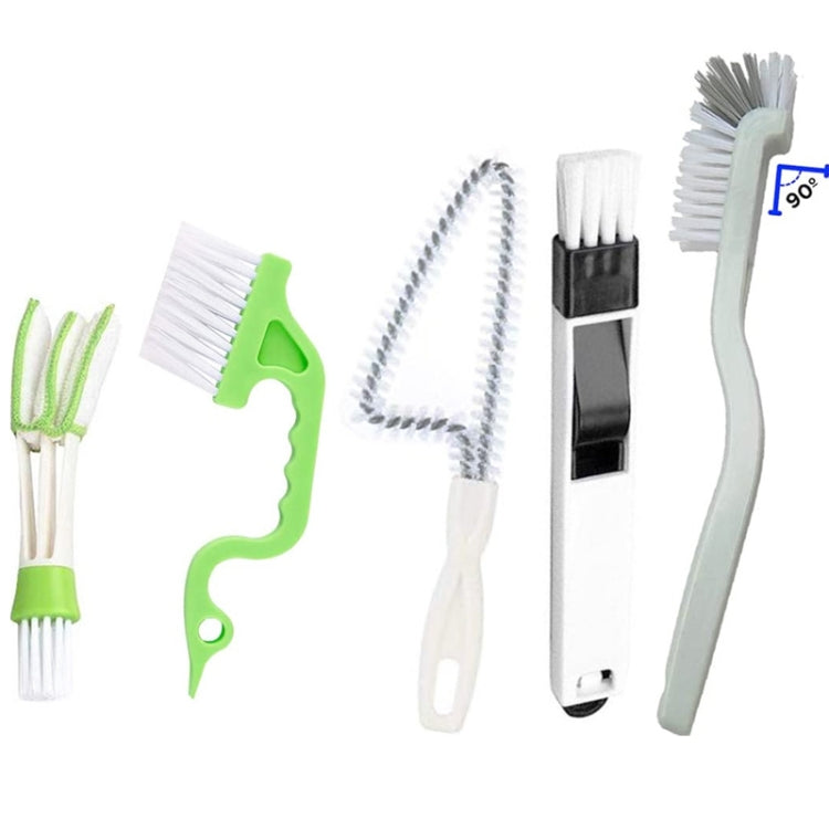 5PCS / Set Groove Cleaning Brush Multi-tool Household Door and Window Brush(White)