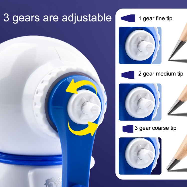 Cartoon Hand-cranked Automatic Pencil Sharpener, Style: Astronaut (Dark Blue)