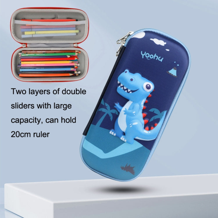 S-888 Elementary School Cartoon EVA Pencil Case Anti-fall Stationery Box, Style:(3D (Dinosaur))