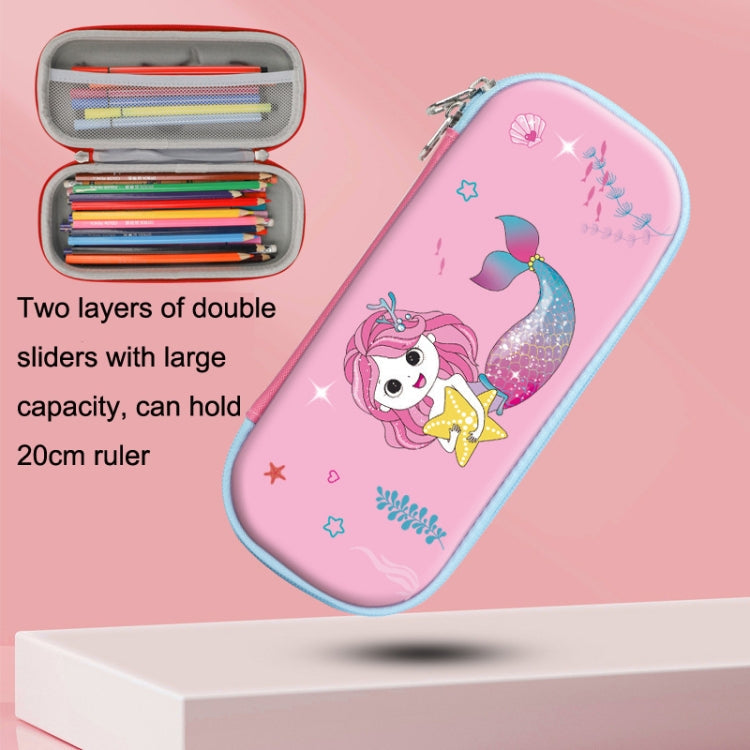 S-888 Elementary School Cartoon EVA Pencil Case Anti-fall Stationery Box, Style:(Graphic Mermaid)